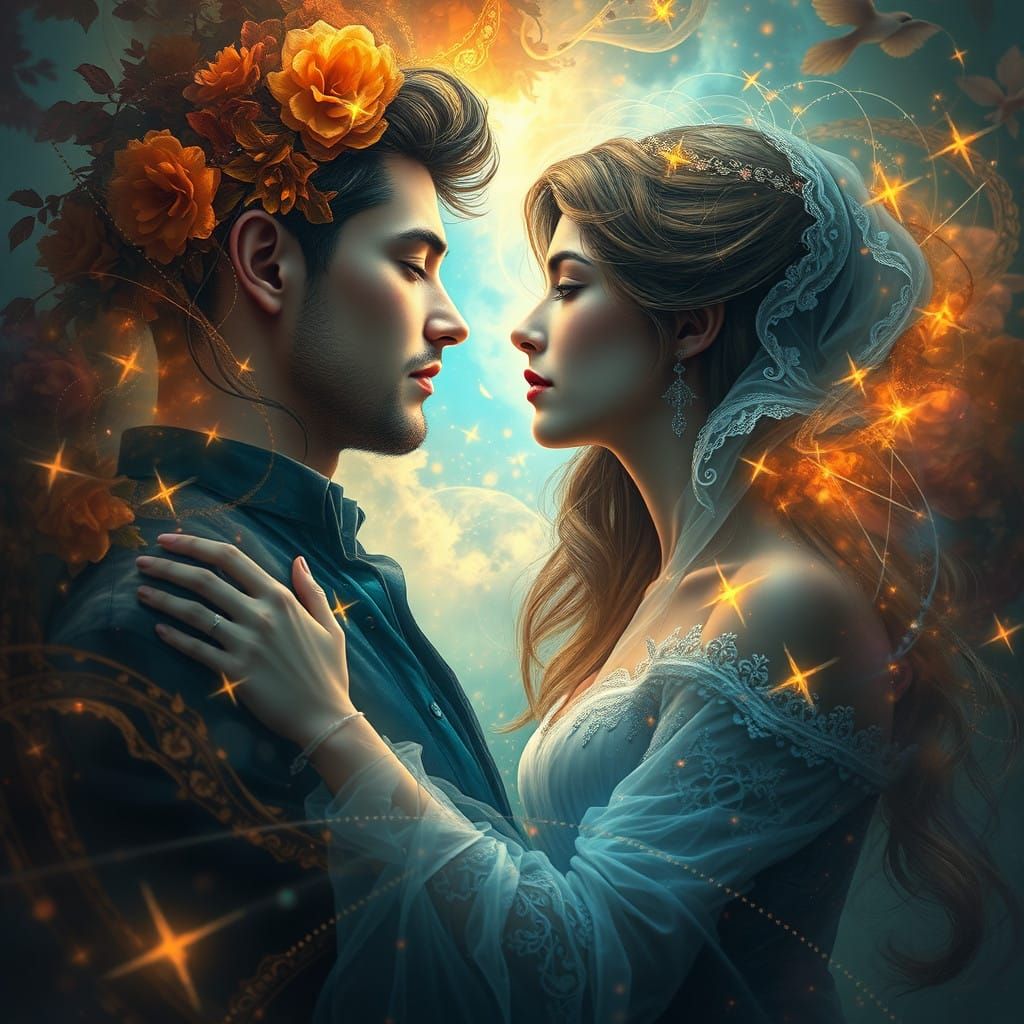 Ethereal Love Connects in Vibrant Dream Realm