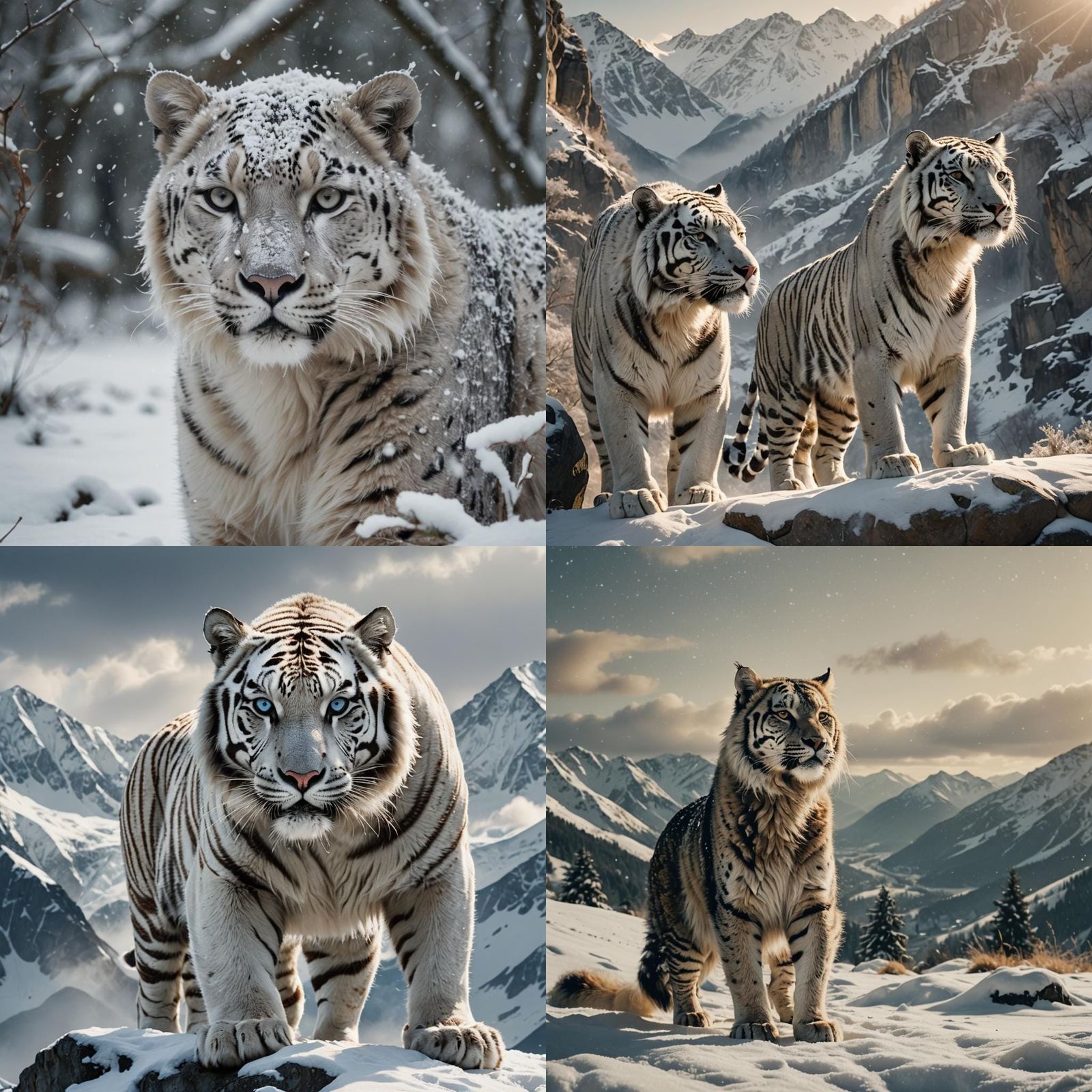 Snow Leopard in the High Mountains