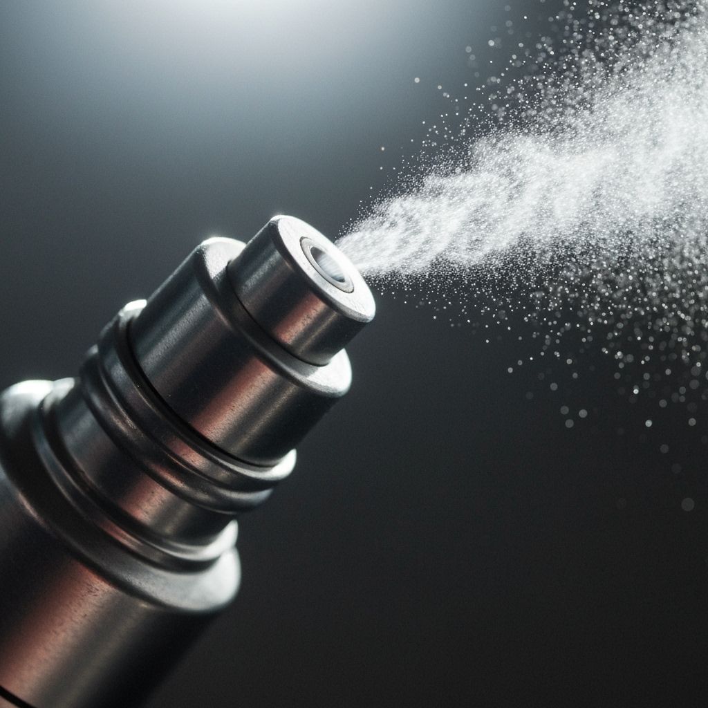 Body Spray Nozzle Macro in Futuristic Style