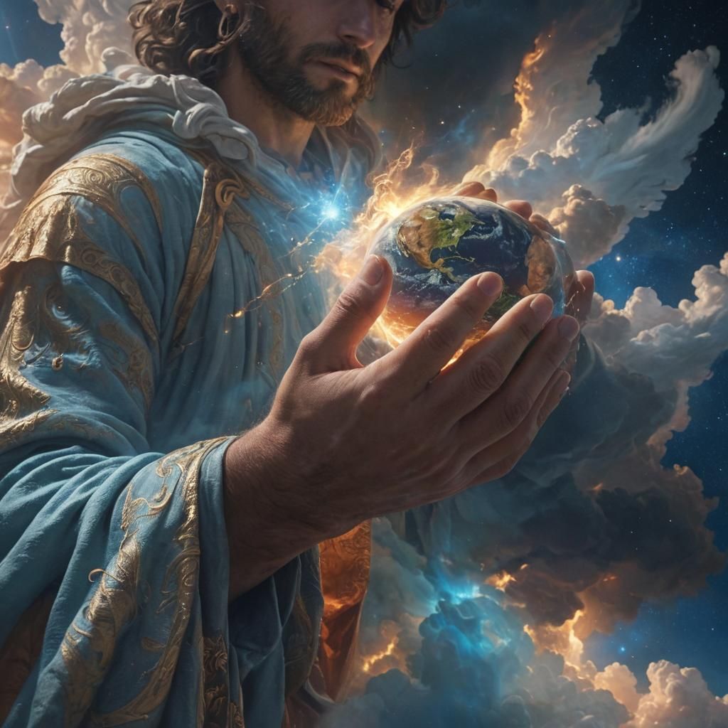 God Holds Earth: Divine Fantasy Concept Art