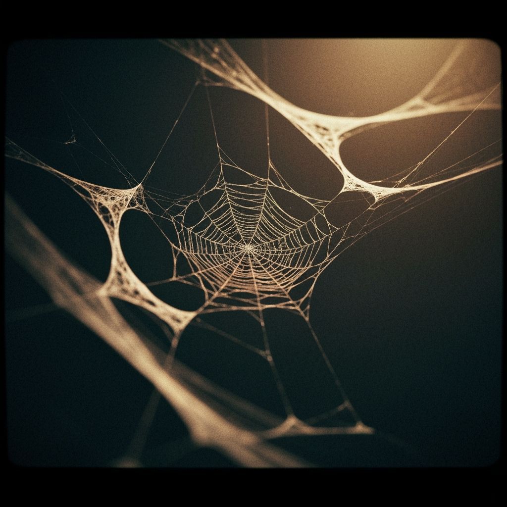 Eerie Webs in Dramatic Cinematic Lighting