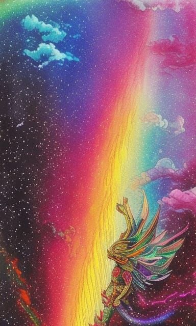 Bifrost: A Watercolor Rainbow Bridge to Asgard