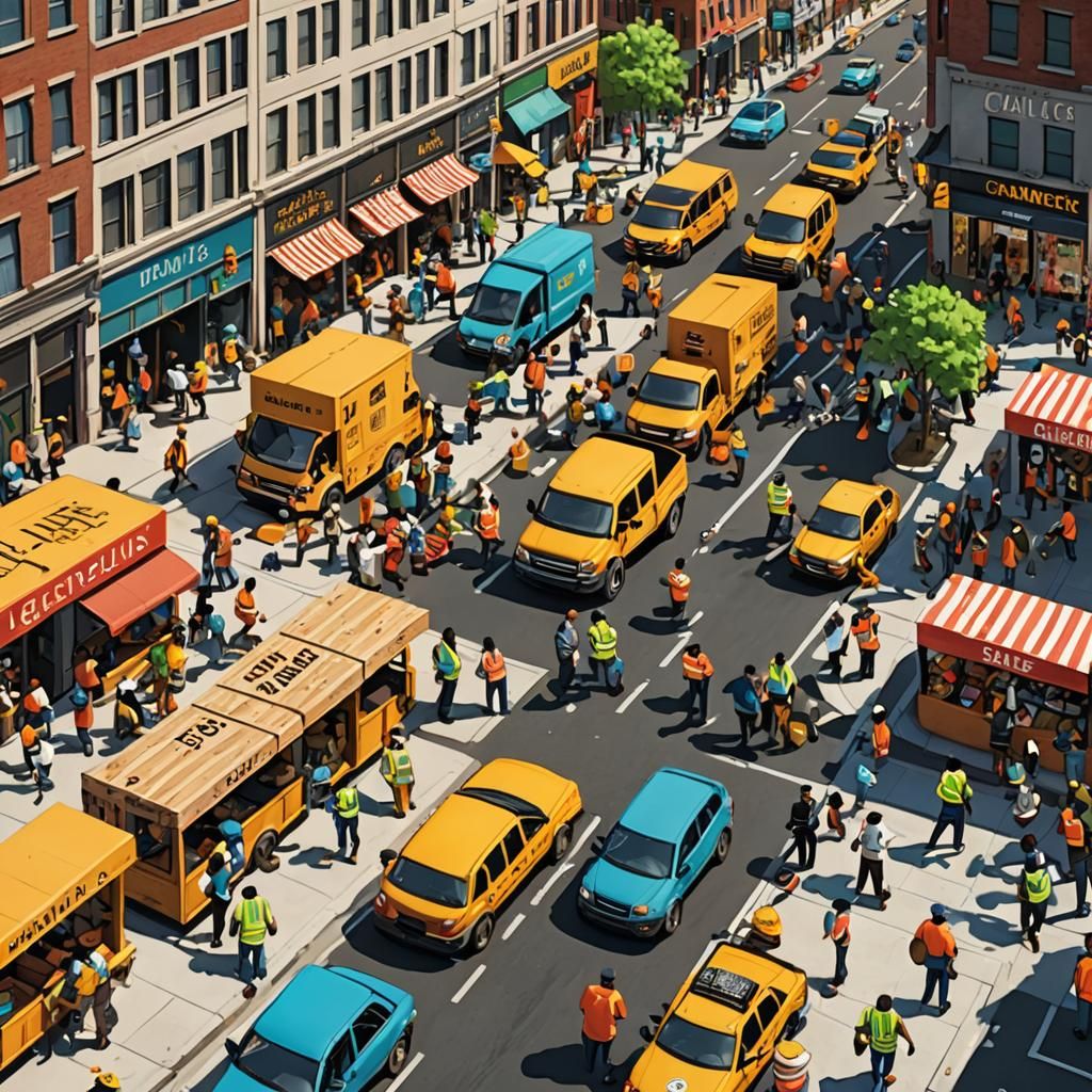 Vibrant Cityscape: A Day in the Life