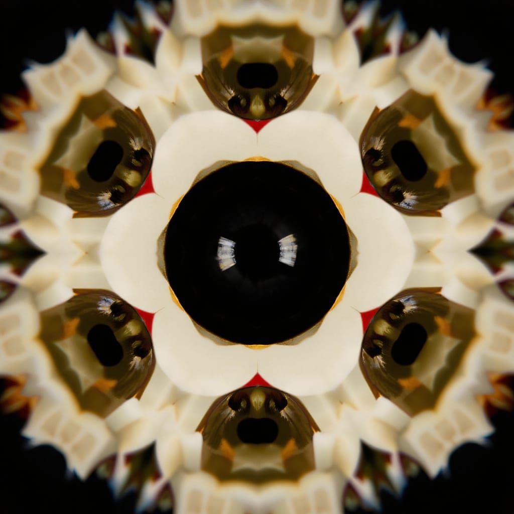 Intricate Eyeball Kaleidoscope Macro View