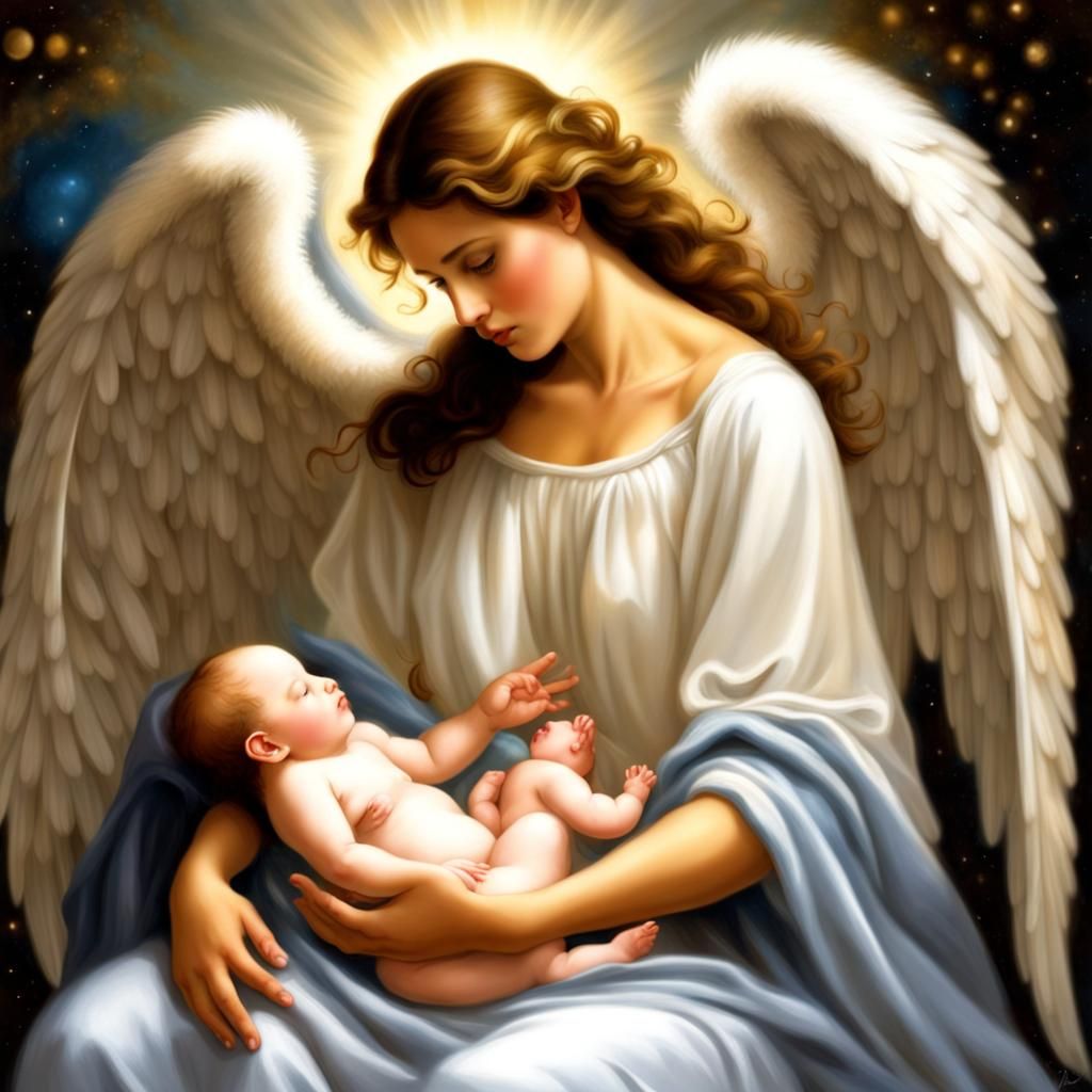 Angel Visits Newborn Infant to Bestow Blessings
