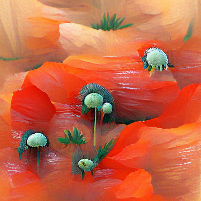 Field of Red Poppies in Bloom