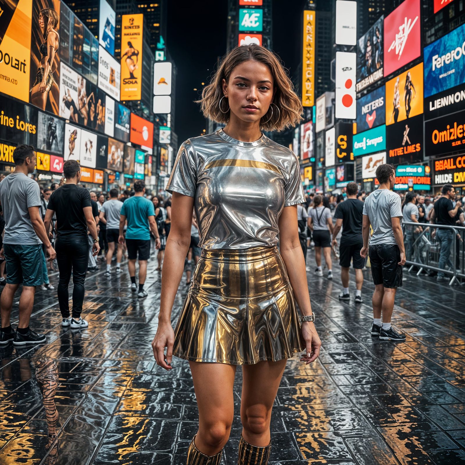 Futuristic Fashion in Times Square