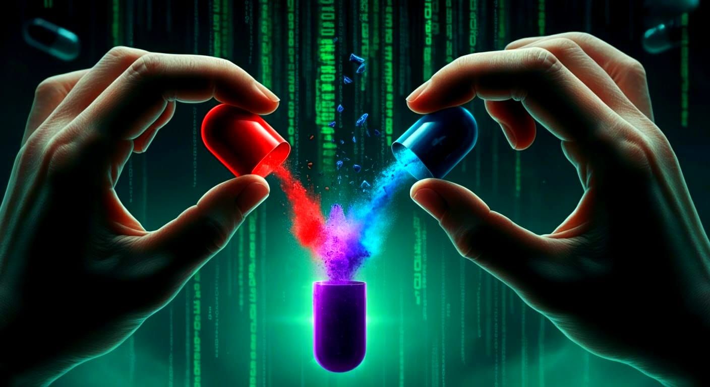 Cinematic Purple Pill Convergence in Cyberpunk Cosmos