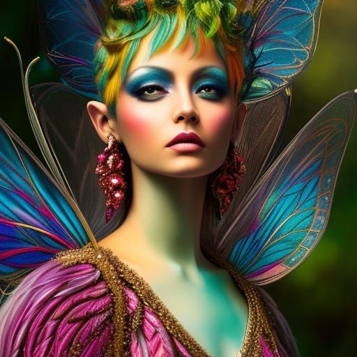 Pixie Queen: Hyperdetailed Colored Pencil and Charcoal Drawi...