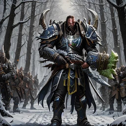 Warcraft Cartoon Hunter Aims at Beast