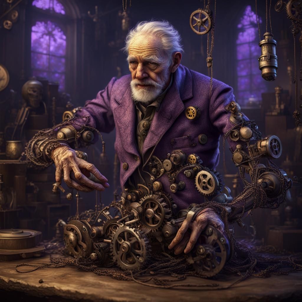 Steampunk Marionette: Dark Fantasy Concept Art