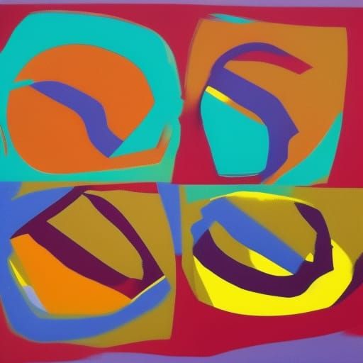 Abstract Pop Art in Warhol Style