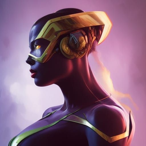 Hyperdetailed Superhero Portrait in Dynamic Lighting