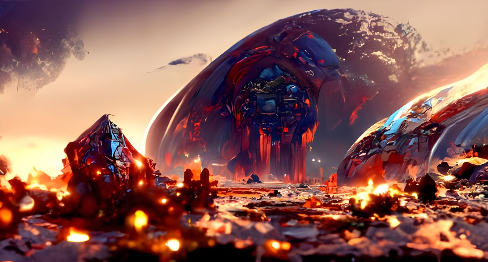 Destroyed Planet Concept Art in 8K Resolution