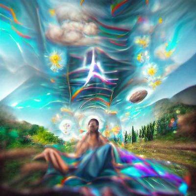 Astral Travel: A Cosmic Holographic Illustration