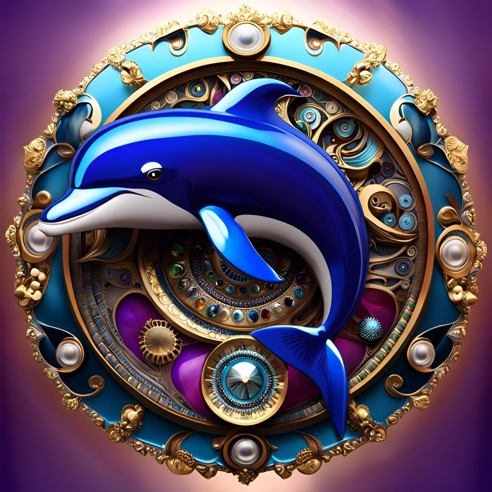 Beautiful Dolphin Medallion - Symbol of Joy