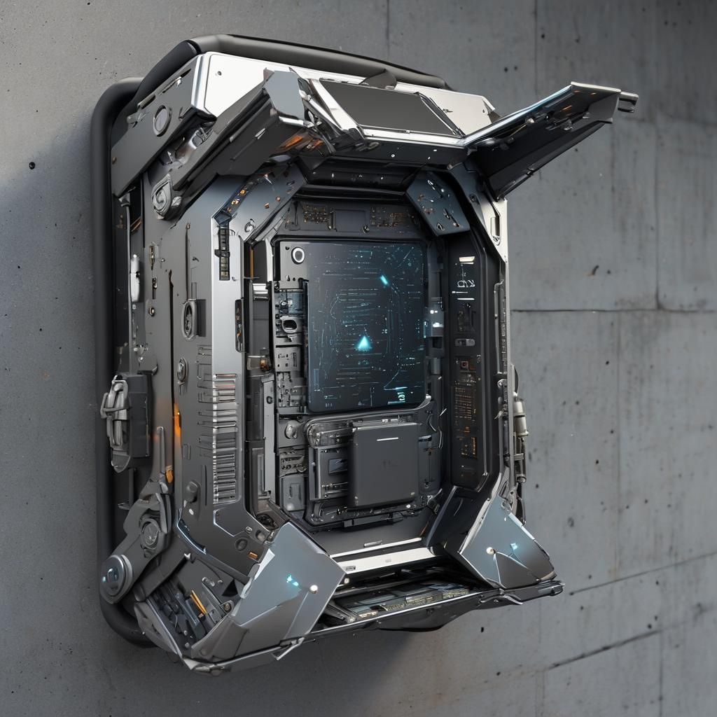 Futuristic Metal Backpack Reveals Space Communication Unit