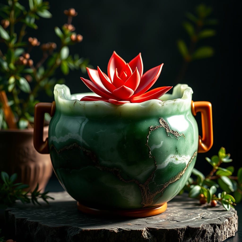 Luxurious Still Life in Photorealistic Style with Elegant Li...