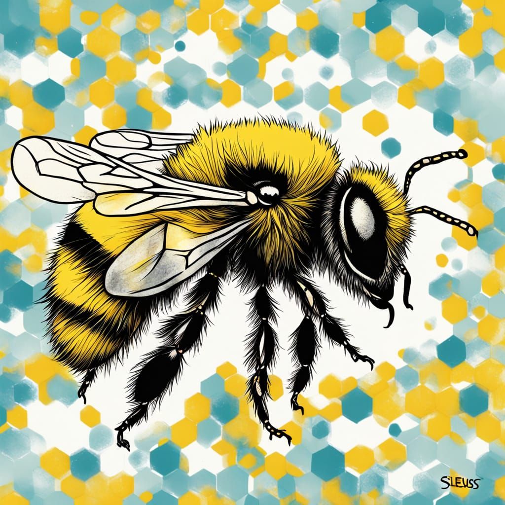 Dreamy Bumblebee in Dr. Seuss Style