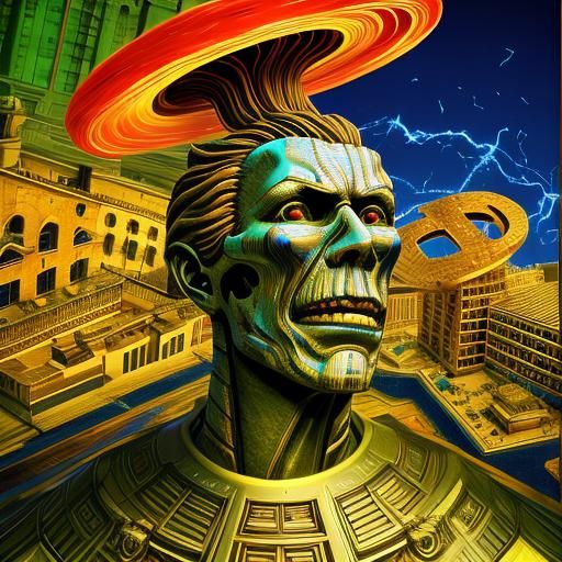 Abstract Fractal Art in 3D, 8K Resolution