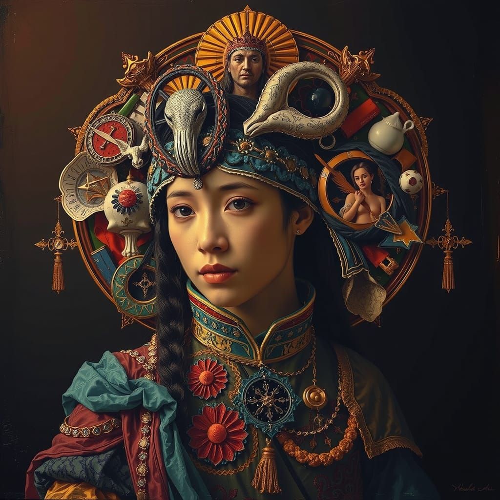 Masterpiece Painting of Beauty and Truth