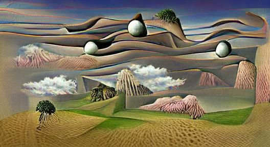 Surreal Landscape with Dreamlike Imagery