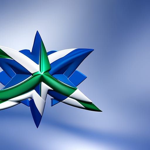 Israeli Flag in 3D Animated Style