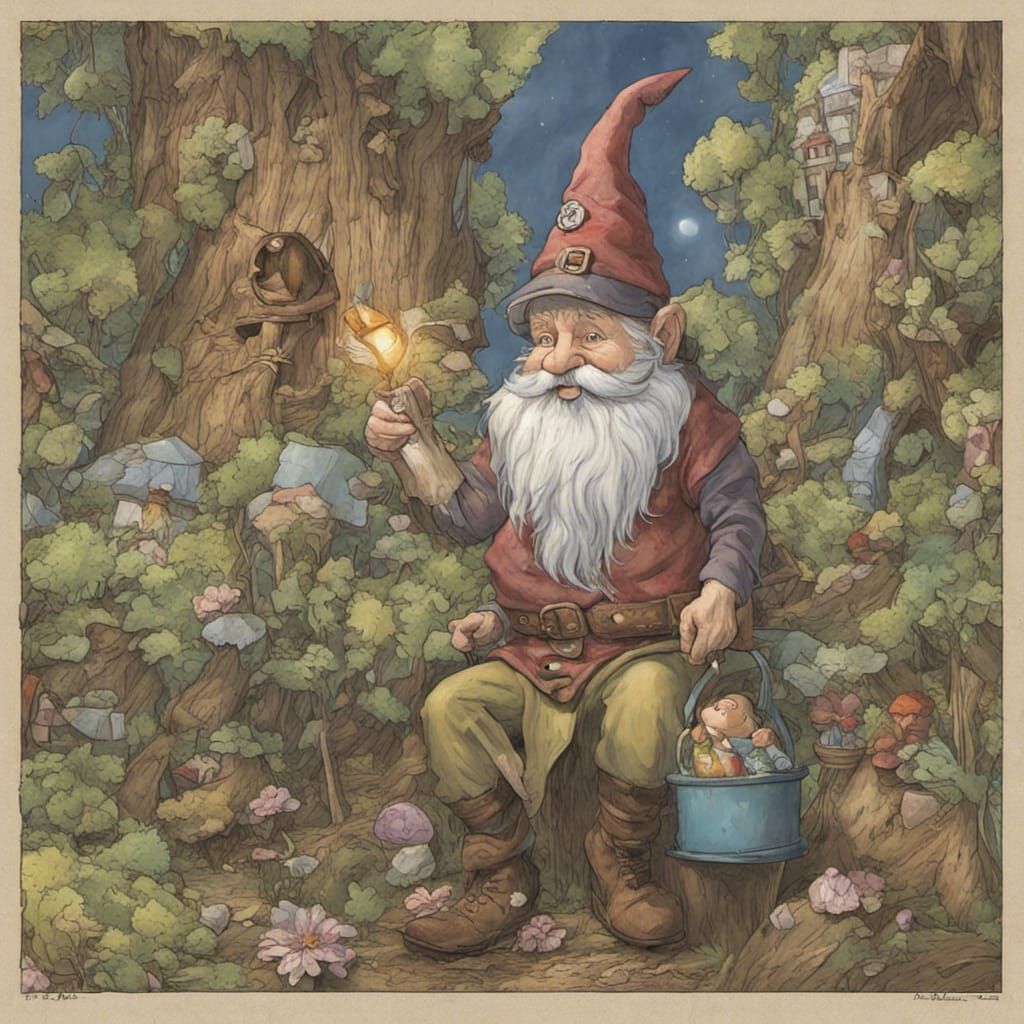 Gnome's Quest: A Fantastical Matte Painting