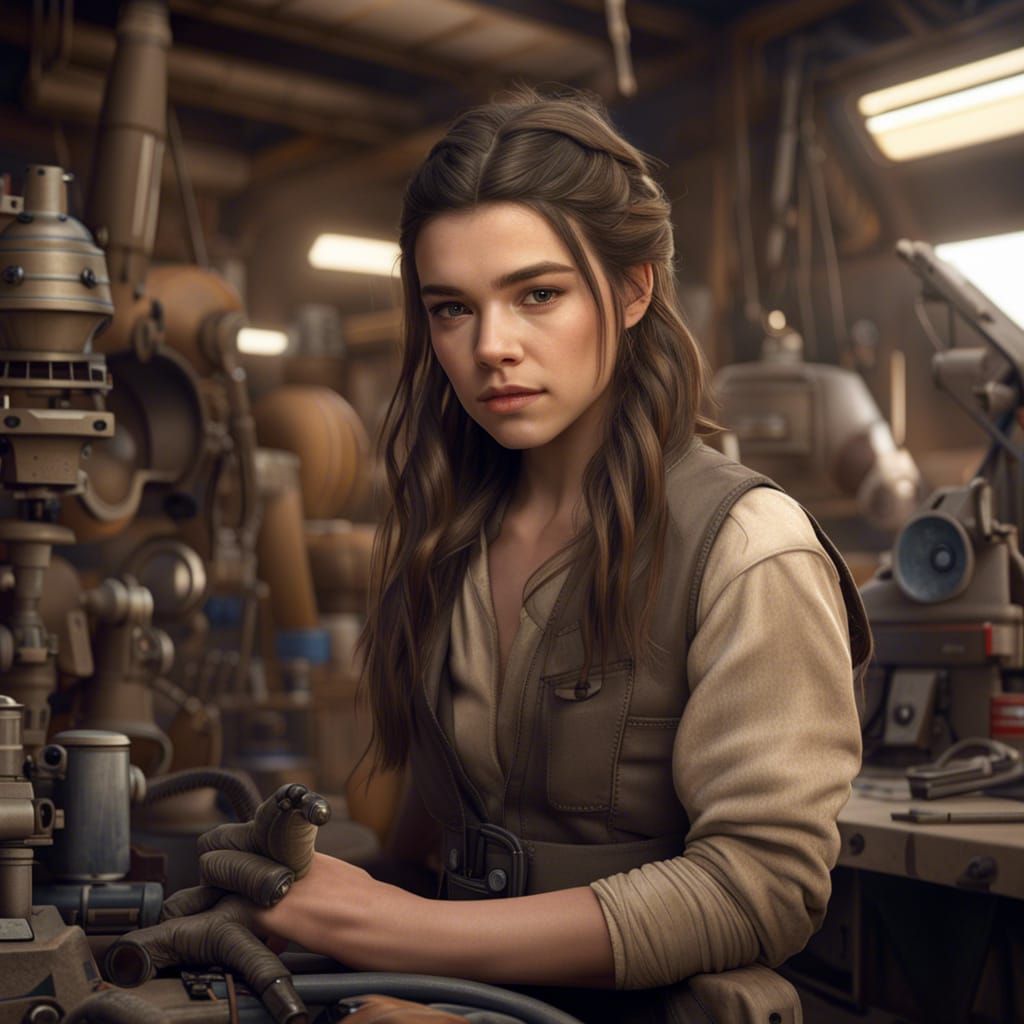 Hailee Steinfeld as Star Wars Mechanic on Tatooine