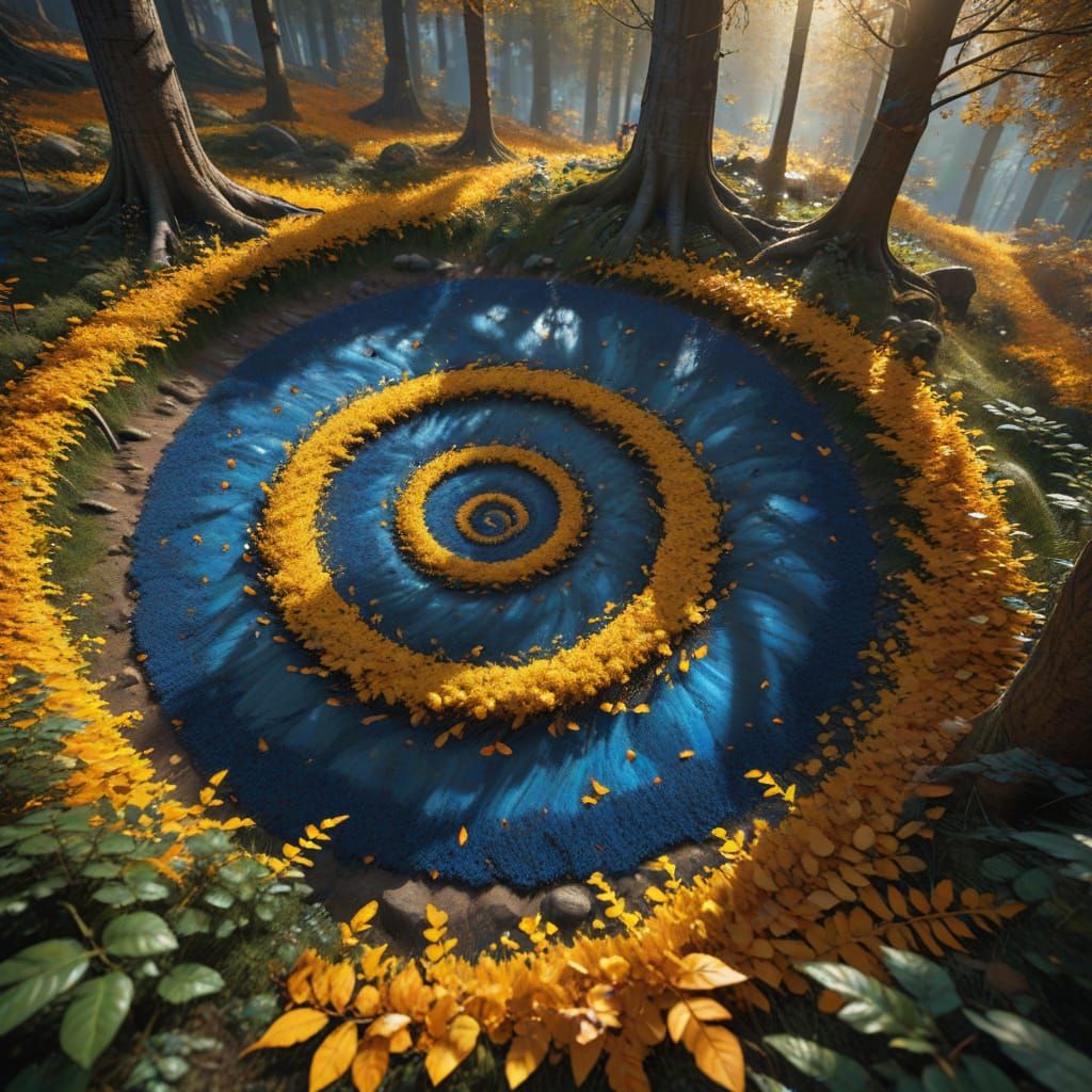 Whirlwind Silhouette Dances in Golden Light