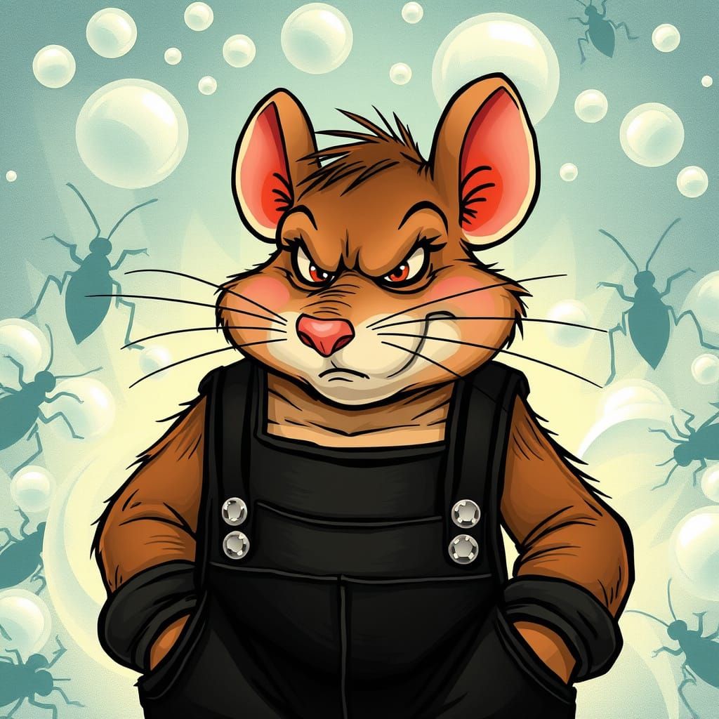 Whimsical Cartoon Raton Laveur in Tex Avery Style