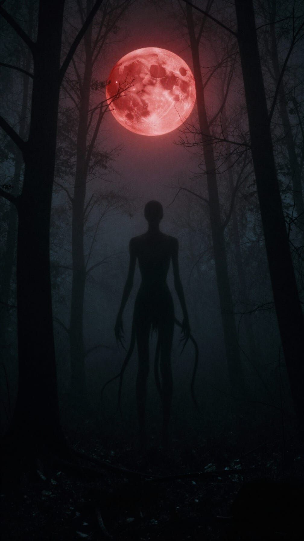 Terrifying Forest Entity Under Blood Moon