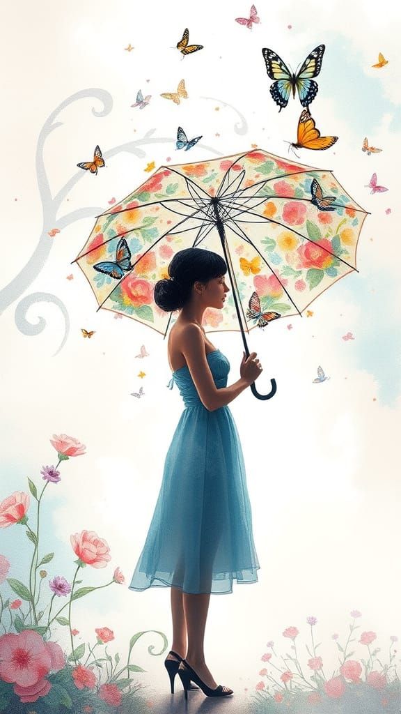Umbrellas in the spring Rain!