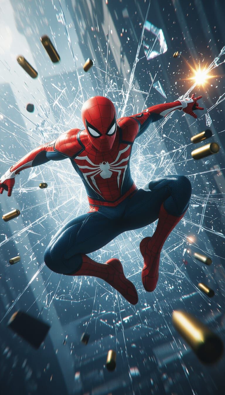 Spider-Man Dodges Bullets in Slow Motion