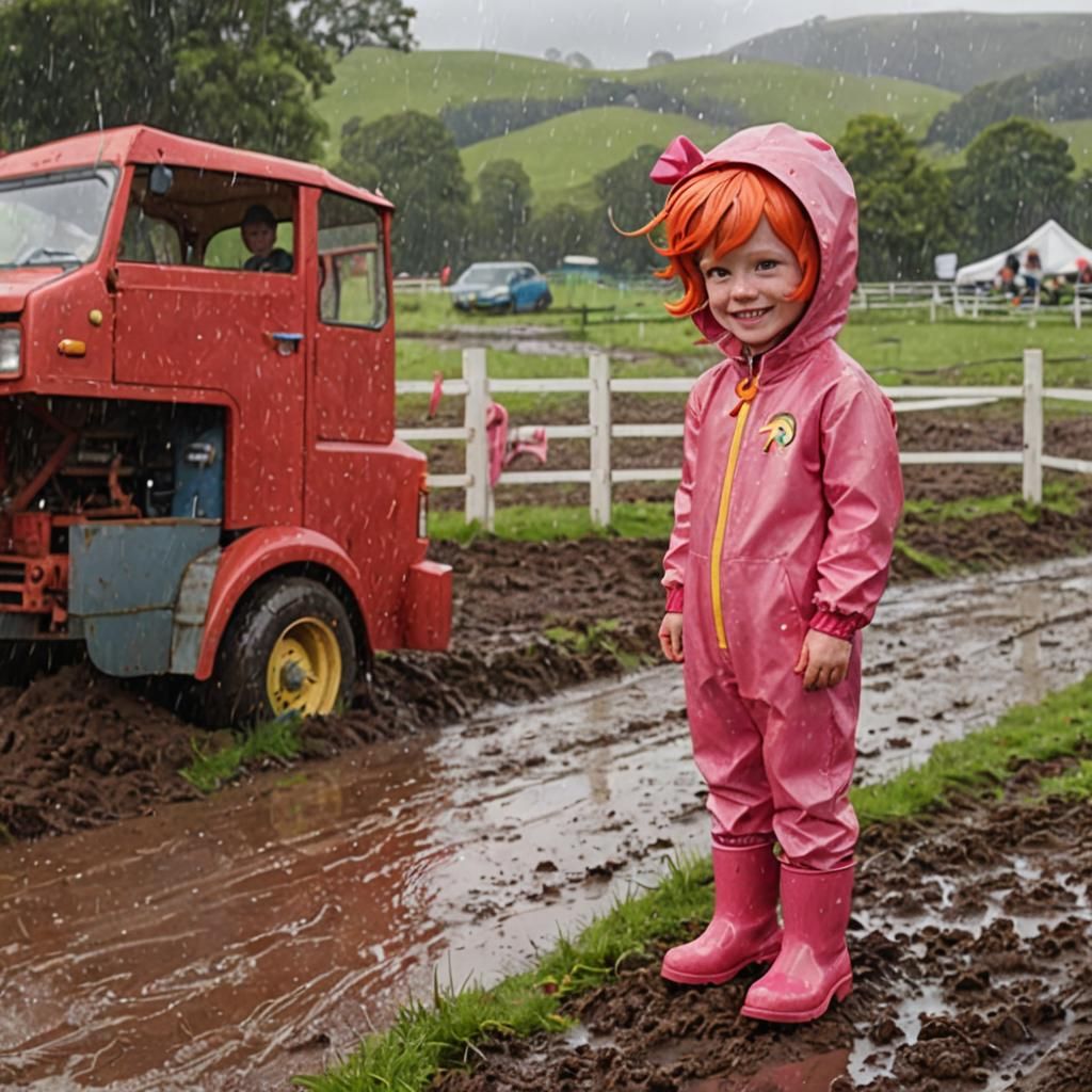 Human Applejack at Rainy Country Show