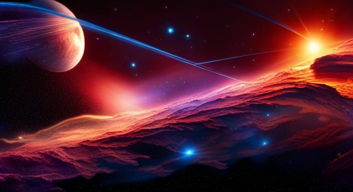 Pirate Ship Navigating the Cosmos in Hyperrealism