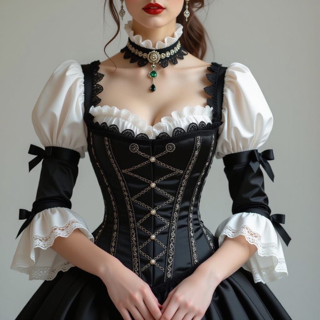 Gothic Rococo Corset Woman Portrait