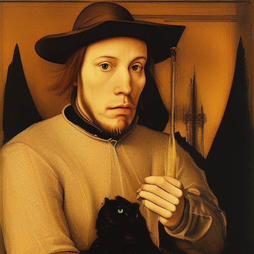 Post-Apocalyptic Selfie with Jabberwock, Surreal Portrait