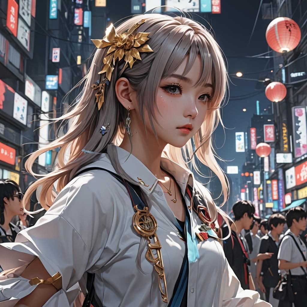 Detailed 3D Anime Art of K-pop Idol