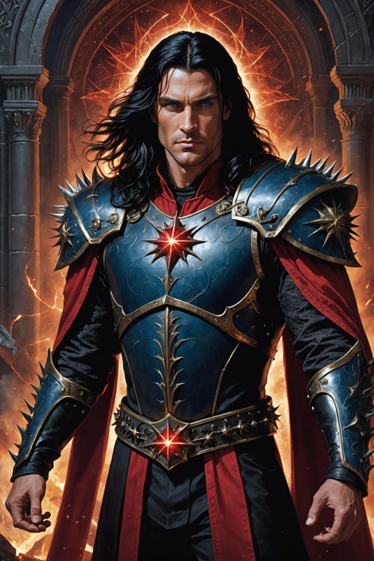 Sorcerer Weaves Evil Curse in 3D Anime Art