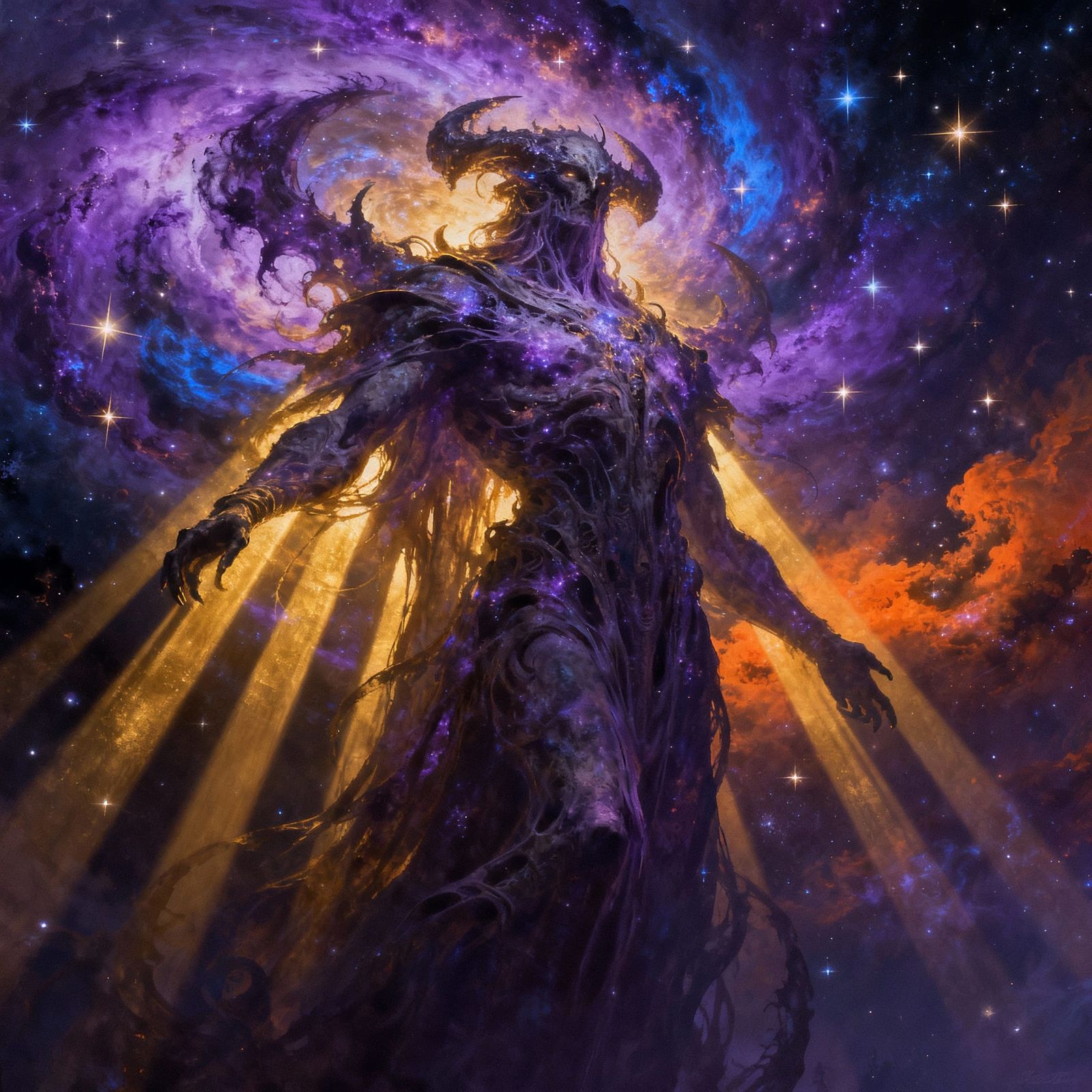 Cosmic Daemonic Demiurge Commanding Stars