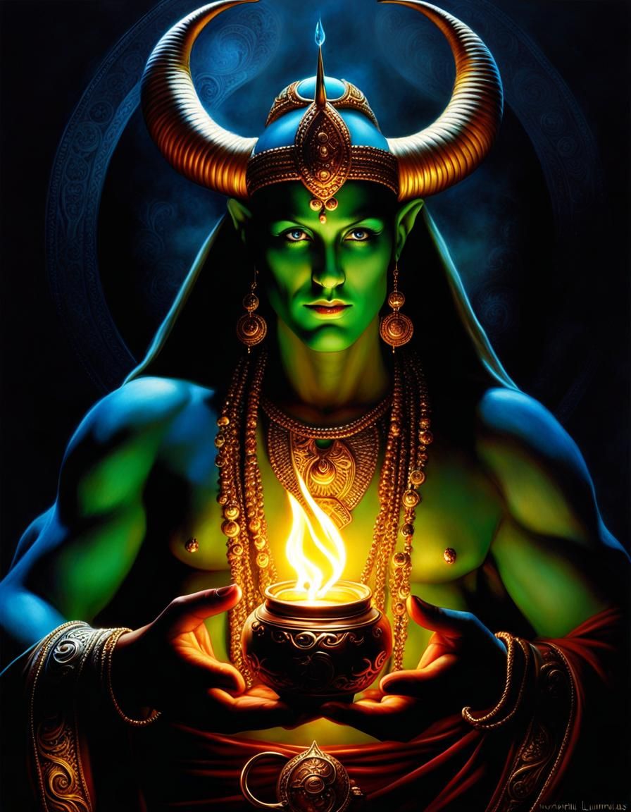 Luminescent Genie Appears in Airbrush Fantasy Art