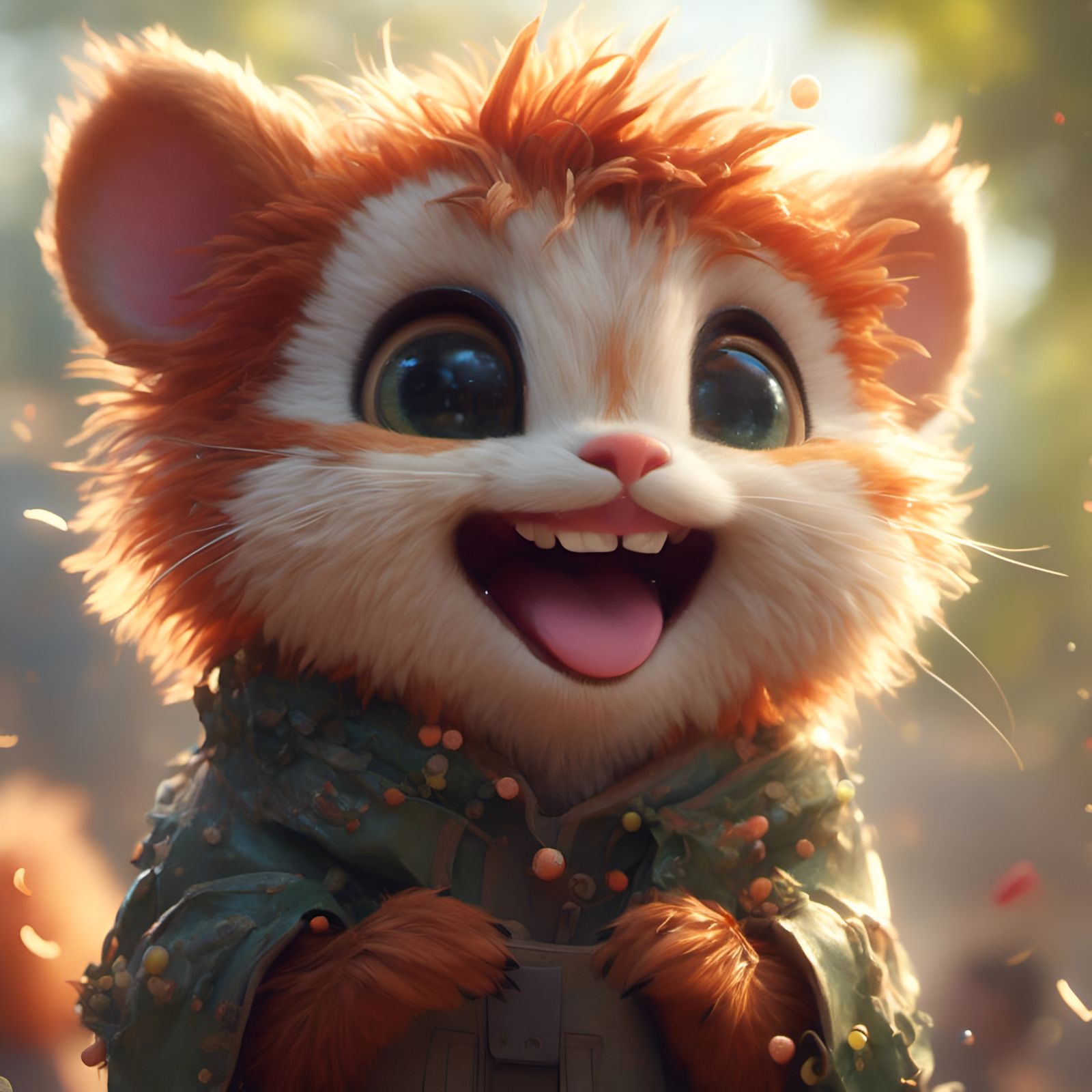 Adorable Fluffy Creature Portrait by WLOP, Artgerm