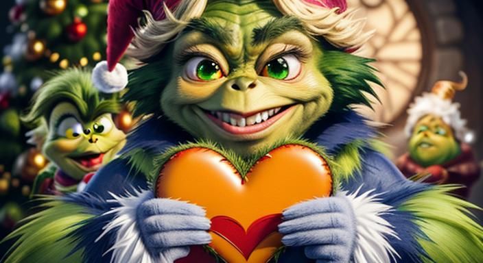 Adorable Grinch Heart Growth in Whoville