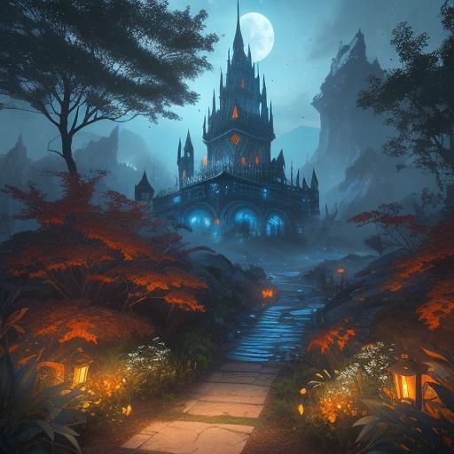 Chibi Fox Portrait with Fireflies in Unreal Engine Style