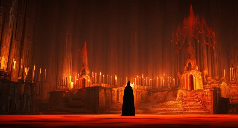 Fulcanelli Contemplates the Mystery of the Cathedrals on His...