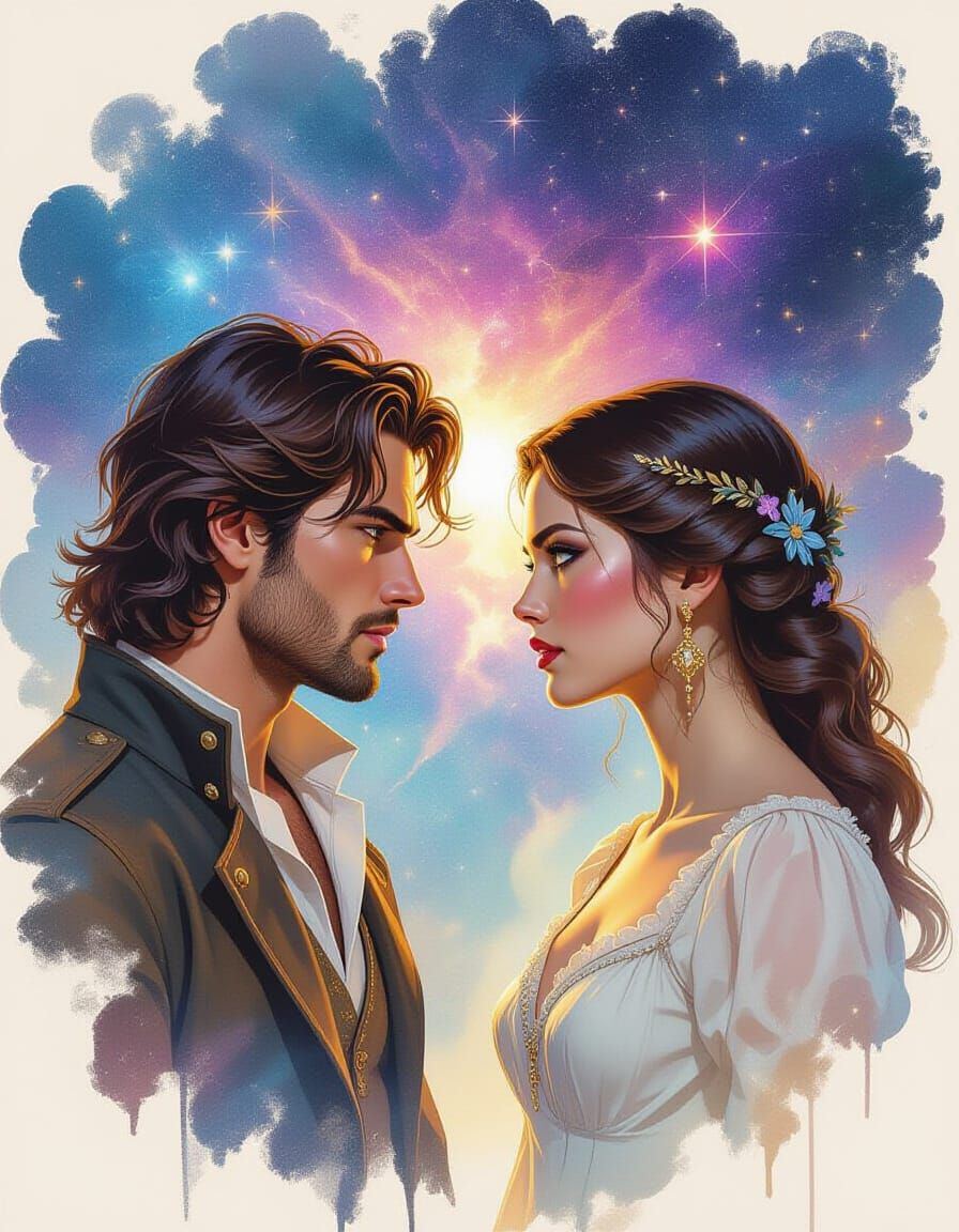 Wrathful Brothers Caïn and Abel Share Cosmic Gaze