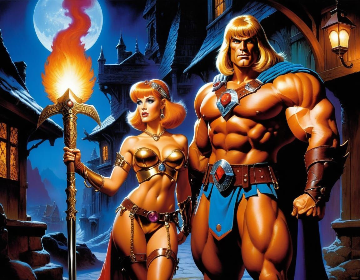 He-Man in a Boozy Adventure with Teela