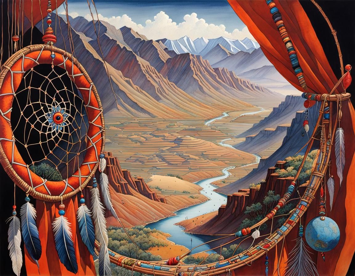 Huichol dream catcher