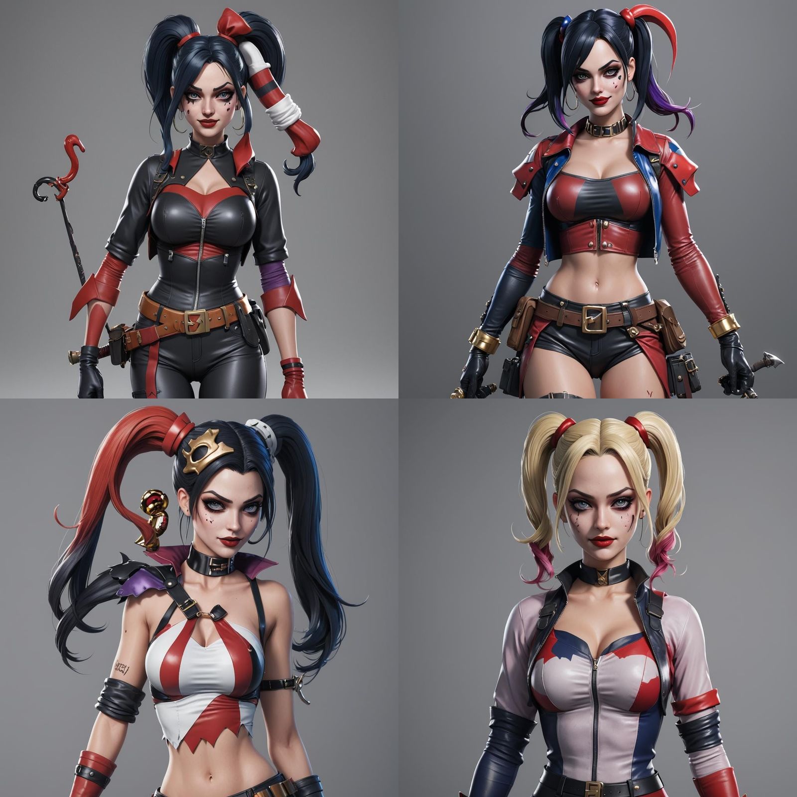 Nico Robin as Harley Quinn in 3D Anime Art